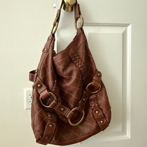 Isabella Fiore Large Whiskey Leather Bag